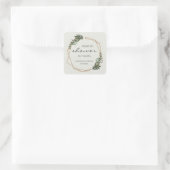 Von meiner Dusche zu deinem geometrischen Brautpar Quadratischer Aufkleber (Tasche)