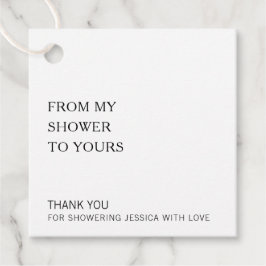 Von meiner Dusche zu deinem modernen Brautparty Geschenkanhänger