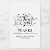 Von meiner Dusche zu deinen hausgemachten Duschgel Weinetikett (Einzelnes Label)