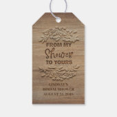 Von meiner Dusche zu deiner - Brautparty Geschenkanhänger (Rückseite)