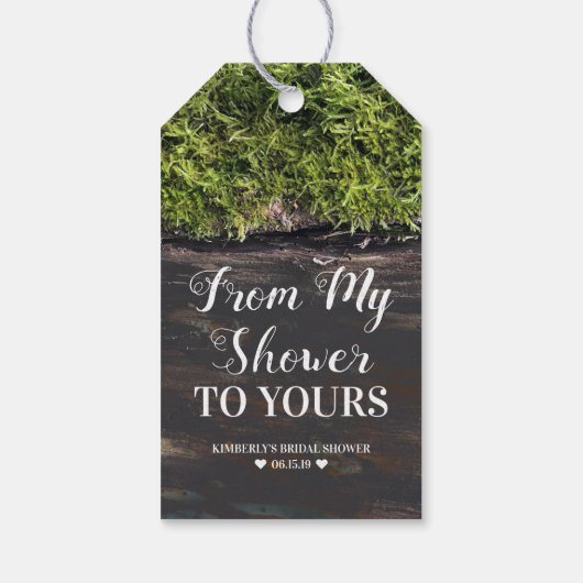 Von meiner Dusche zu deiner - Brautparty Geschenkanhänger (Rückseite)