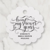 Von meiner Dusche zu deiner - Danke Geschenkanhänger (Rückseite)