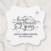 Von meiner Dusche zu deiner Geschenkanhänger (Rückseite)