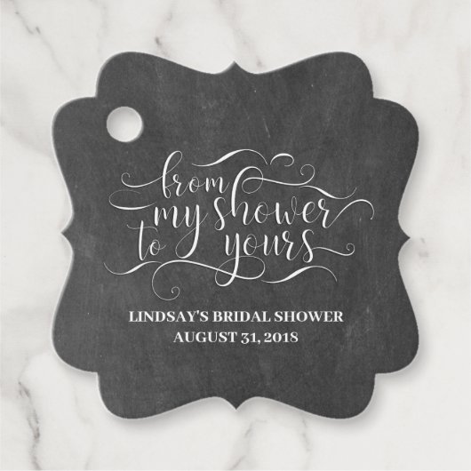 Von meiner Dusche zu deiner Geschenkanhänger (Vorderseite)