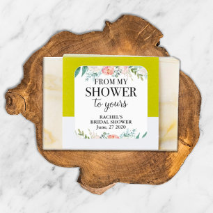 Von meiner Dusche zu Deiner Hochzeitsdusche Quadratischer Aufkleber