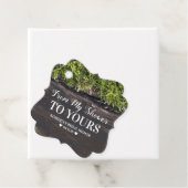 Von meiner Dusche zu deiner - rustikales Mossy Woo Geschenkanhänger (Beispiel)