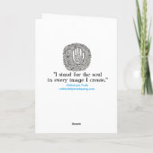 Von meiner Hand zu Ihrer Hand Grußkarte (blau) Karte (Rückseite)