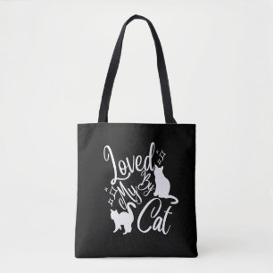 Von meiner Katze in Weiß geliebt Tasche