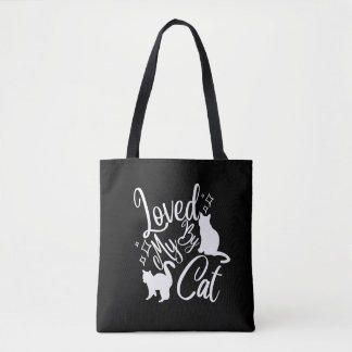 Von meiner Katze in Weiß geliebt Tasche