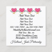 Von meiner Küche / Caterer / Zuhause gekocht Quadratische Visitenkarte (Rückseite)