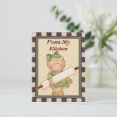 Von meiner Küche Gingerbrot Postkarte (Stehend Vorderseite)