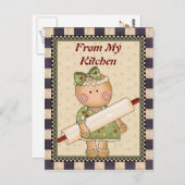 Von meiner Küche Gingerbrot Postkarte (Vorne/Hinten)