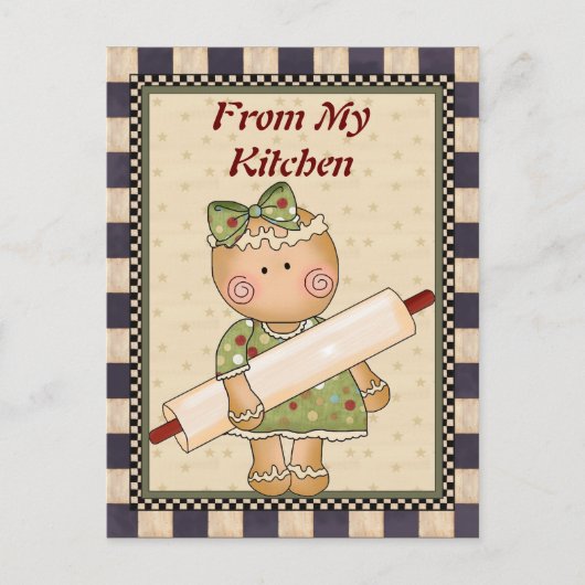 Von meiner Küche Gingerbrot Postkarte (Vorderseite)