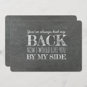 Von meiner Seite Funny Bridesmaid Vorschlag Einladung (Vorne/Hinten)