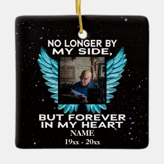 Von meiner Seite nicht mehr, Foto-Gedenkstätte zu Keramikornament (Vorderseite)