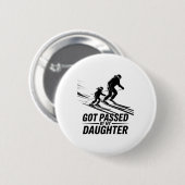 Von meiner Tochter beim Skifahren getreten _49  Button (Vorne & Hinten)