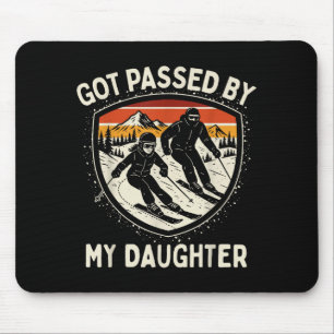 Von meiner Tochter getreten Lustiges Skifahren _3 Mousepad