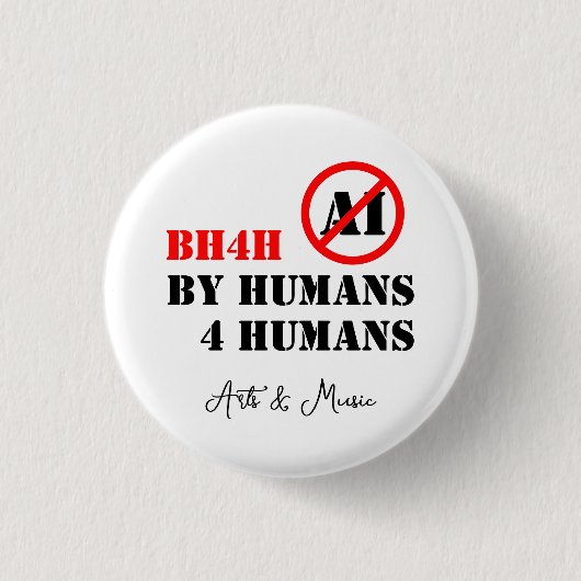 Von Menschen 4 Menschen / Kunst und Musik (BH4H) Button (Vorderseite)