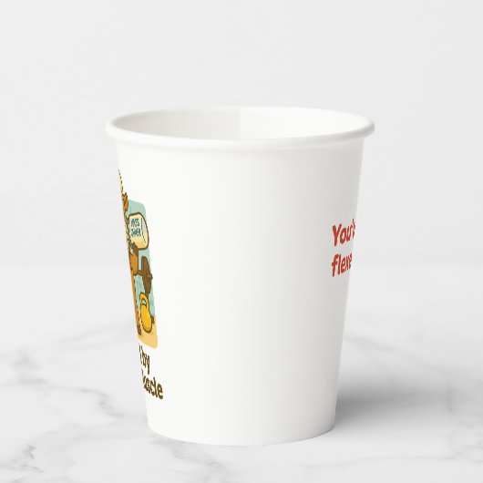 Von Milch und Muskeln gespeist - Funny Bullio Pape Pappbecher (Links)