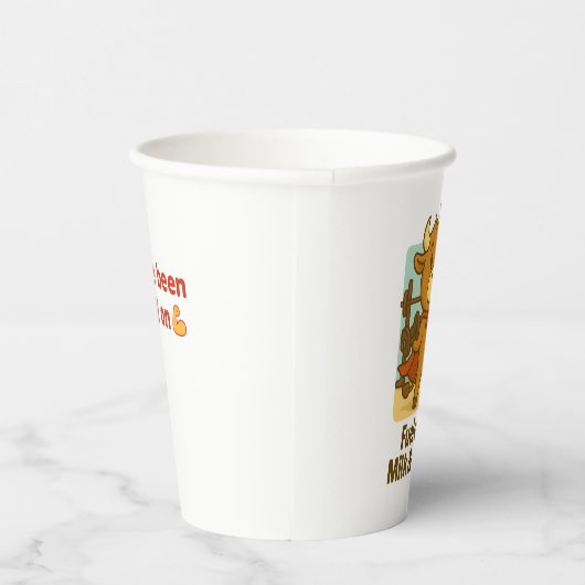 Von Milch und Muskeln gespeist - Funny Bullio Pape Pappbecher (Rechts)