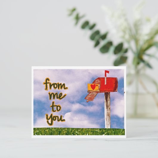 von mir zu dir postkarte (Stehend Vorderseite)