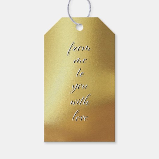 von mir zu Ihnen mit Liebe sqrbll 2-seitige Gesche Geschenkanhänger (Vorderseite)