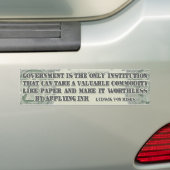 Von Mises auf Papiergeld Autoaufkleber (Auf Auto)