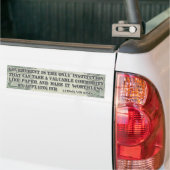 Von Mises auf Papiergeld Autoaufkleber (Auf Lkw)