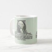 Von Mises auf Papiergeld Kaffeetasse (Vorderseite Links)