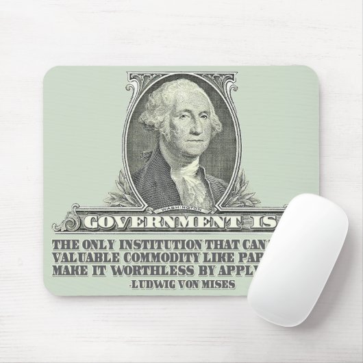 Von Mises auf Papiergeld Mousepad (Mit Mouse)