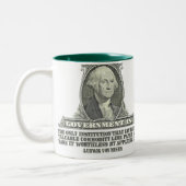 Von Mises auf Papiergeld Zweifarbige Tasse (Links)