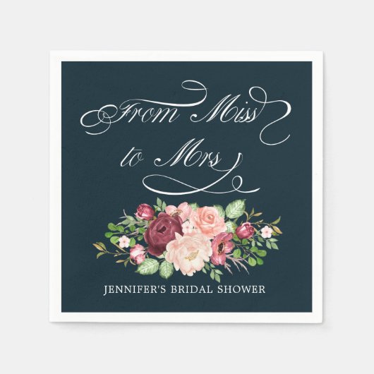 von "miss" bis "mroral kalligraphie monogramm" serviette (Vorderseite)