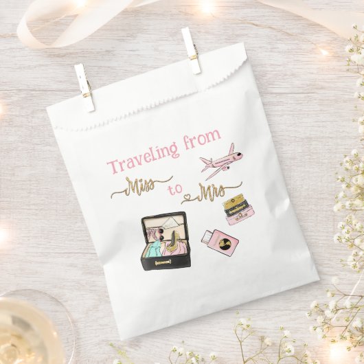 Von Miss zu Brautparty Journey Pink Geschenktütchen (Ausgeschnitten)