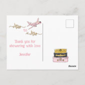 Von Miss zu Brautparty Journey Vielen Dank Postkarte (Rückseite)