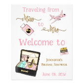Von Miss zu Brautparty Journey Willkommen Fotodruck (Vorne)