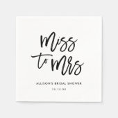 Von Miss zu Brautparty Napkins Serviette (Vorderseite)