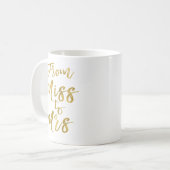 Von Miss zu Brautparty Party Gold Foil Kaffeetasse (Vorderseite Links)