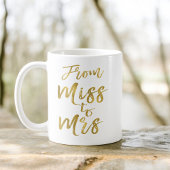 Von Miss zu Brautparty Party Gold Foil Kaffeetasse