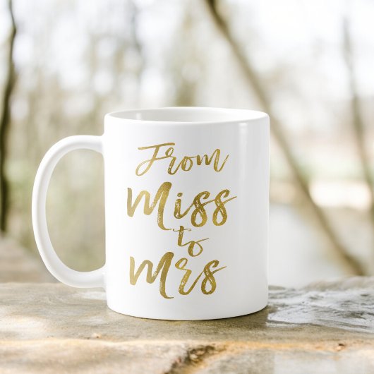 Von Miss zu Brautparty Party Gold Foil Kaffeetasse