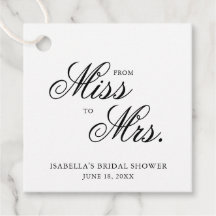 Von Miss zu Frau Elegant Calligraphy Brautparty