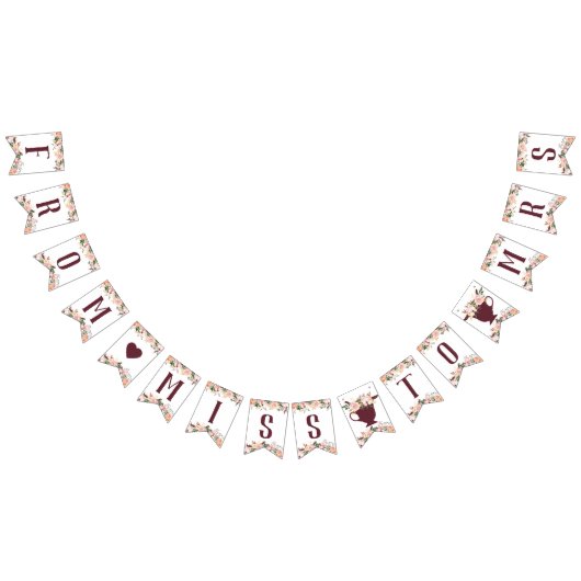 Von Miss zu Mrs. Banner, Boho Wimpelkette (Alle)