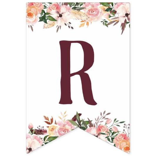 Von Miss zu Mrs. Banner, Boho Wimpelkette (Zweite Fahne)