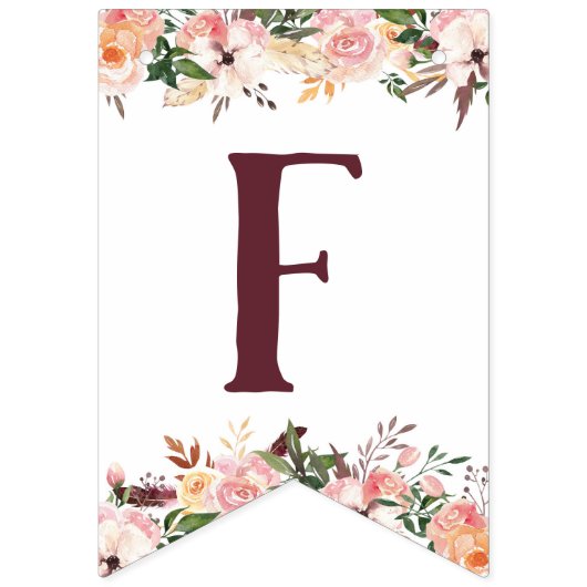 Von Miss zu Mrs. Banner, Boho Wimpelkette (Erste Fahne)