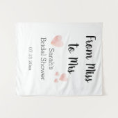 Von Miss zu Mrs. Black und White Brautparty Wandteppich (Vorderseite (Horizontal))