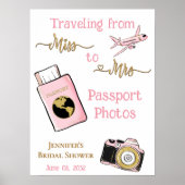 Von Miss zu Mrs. Brautparty Adventure Foto Poster (Vorne)