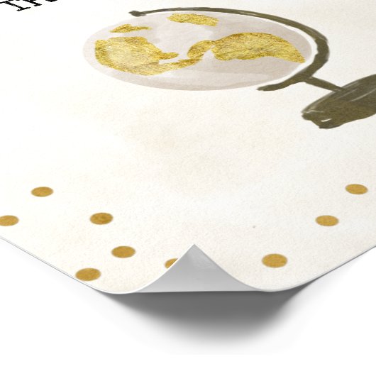 Von Miss zu Mrs. Brautparty Sign Poster (Ecke)