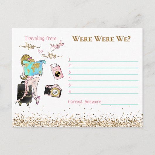 Von Miss zu Mrs. Brautparty waren wir dabei Postkarte (Vorderseite)