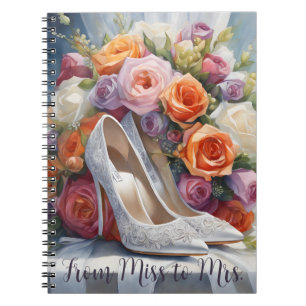 "Von Miss zu Mrs." Bridal Wedding Journal Notizblock