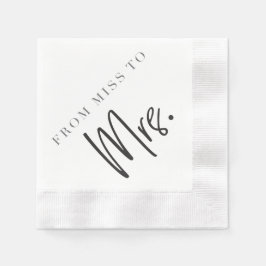 Von Miss zu MRS. Cocktail Napkin Serviette