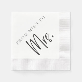 Von Miss zu MRS. Cocktail Napkin Serviette